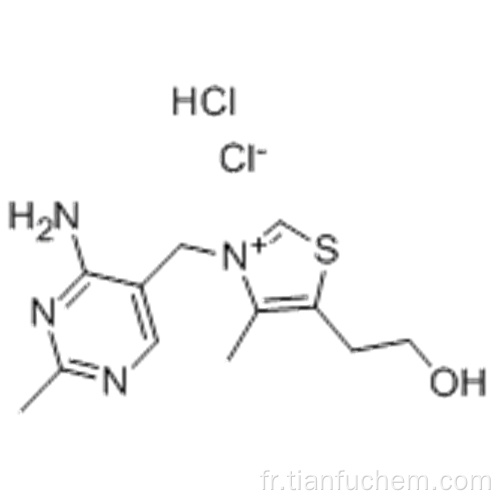 3 - [(4-amino-2-méthyl-5-pyrimidinyl) méthyl] -5- (2-hydroxyéthyl) -4-méthylchlorure de thiazolium (1: 1), chlorhydrate (1: 1) CAS &#39;67 - 03-8